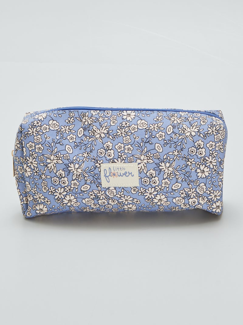Bolsa de toilette com estampado liberty AZUL - Kiabi