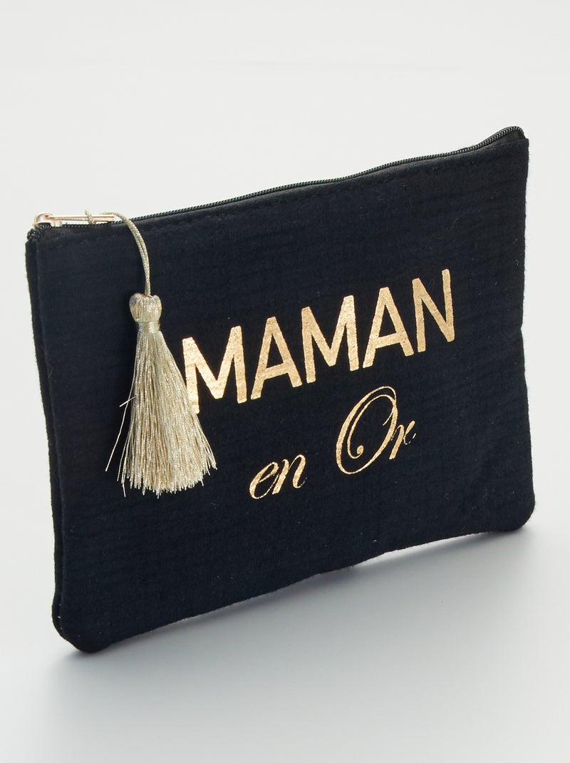 Bolsa 'Maman en or' Preto - Kiabi