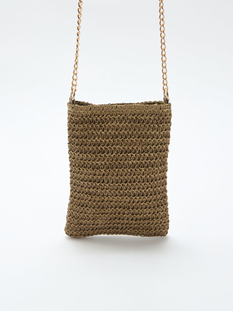 Bolsa para telemóvel a tiracolo Caqui - Kiabi