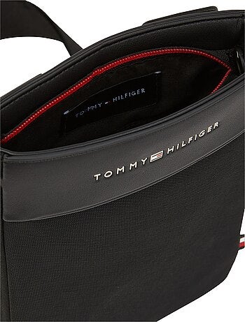 Bolsa Tiracolo Tommy Hilfiger Foundation Mini Preta para Homem