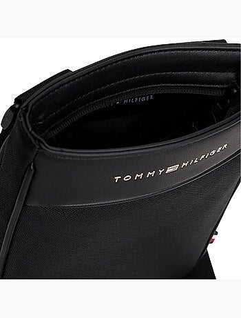 Bolsa Tiracolo Tommy Hilfiger Foundation Mini Preta para Homem