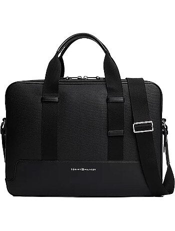 Bolsa Tiracolo Tommy Hilfiger Moderna para Homem em Preto