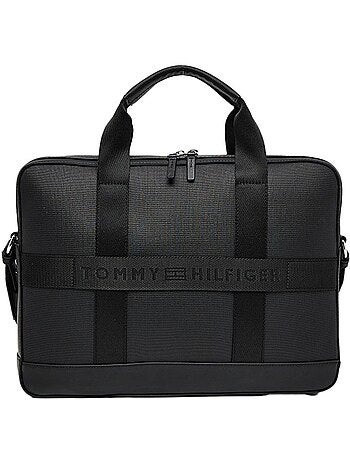 Bolsa Tiracolo Tommy Hilfiger Moderna para Homem em Preto
