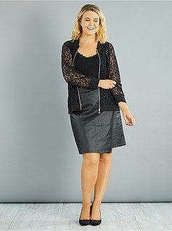 Bomber com fecho em renda - Kiabi
