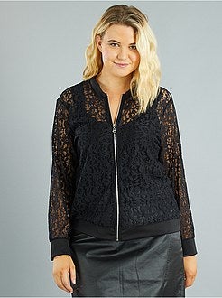 Bomber com fecho em renda - Kiabi