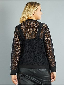 Bomber com fecho em renda - Kiabi