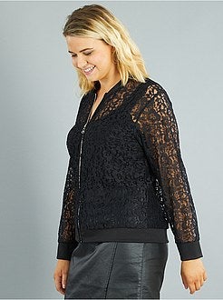 Bomber com fecho em renda - Kiabi