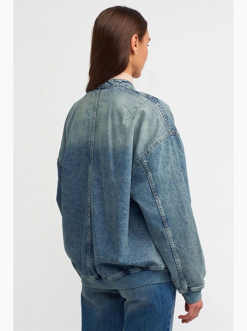Bomber largo dilvin Azul-safira - Kiabi