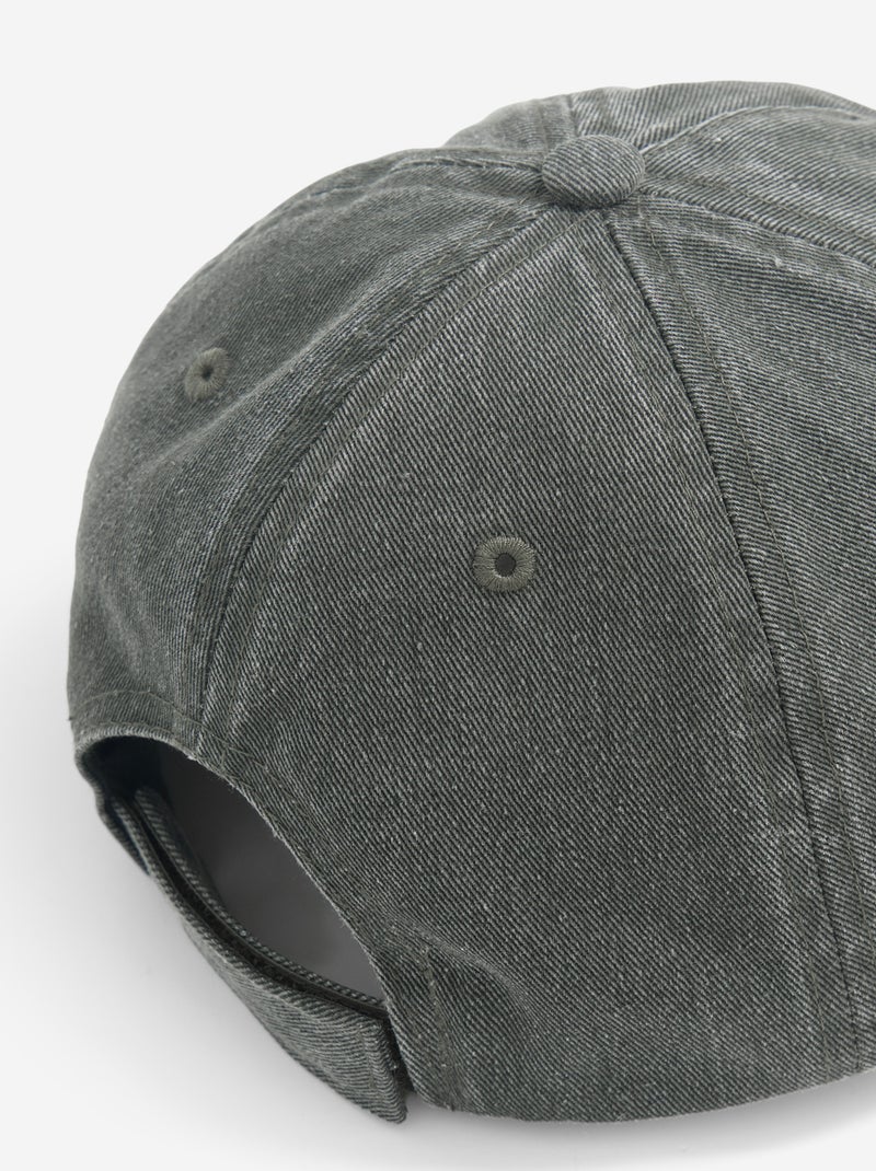 Boné ajustável com velcro Caqui - Kiabi