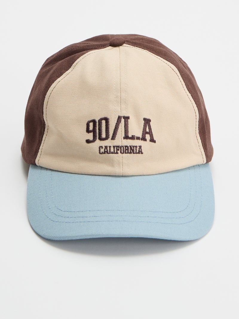 Boné 'California' com fecho de velcro Castanho - Kiabi