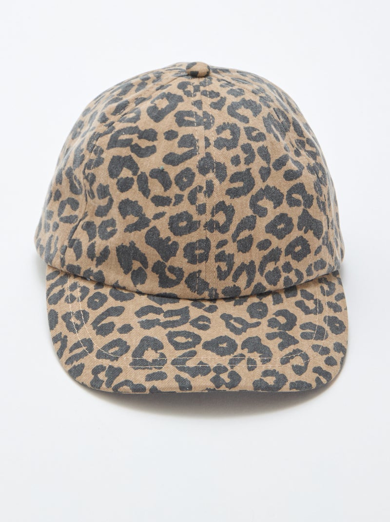 Boné com estampado de leopardo Castanho - Kiabi