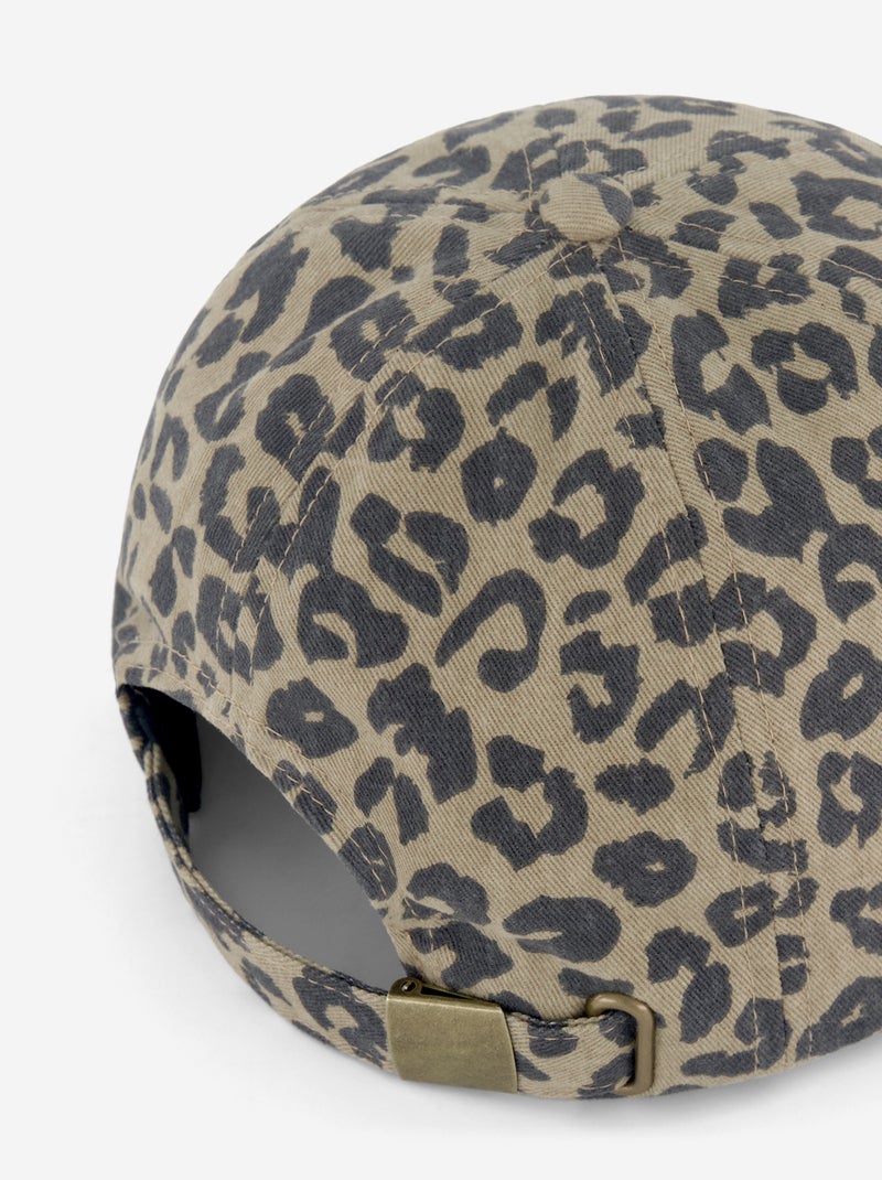 Boné com estampado de leopardo Castanho - Kiabi