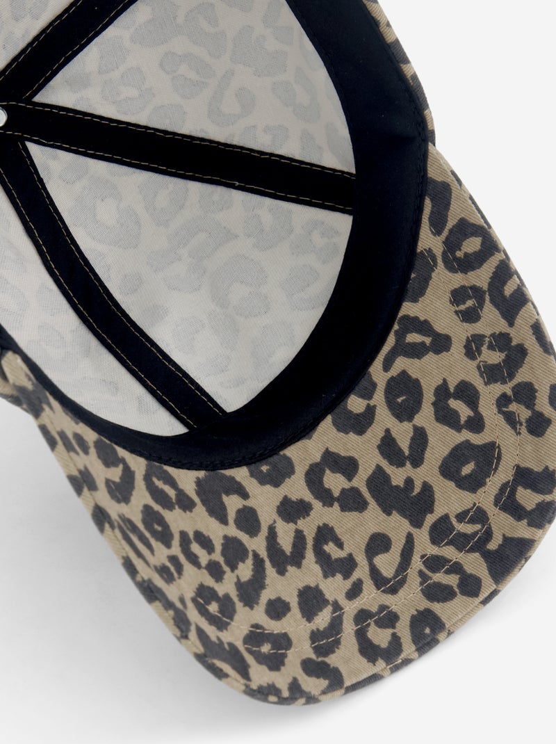 Boné com estampado de leopardo Castanho - Kiabi