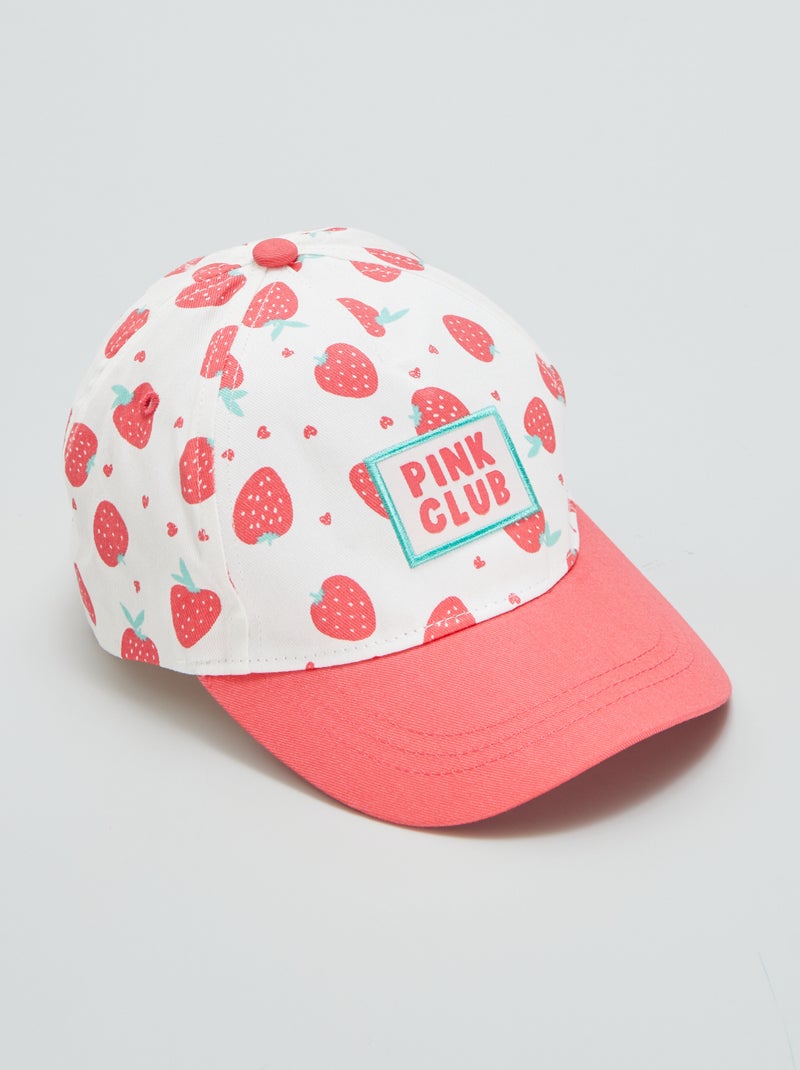 Boné com estampado morangos ROSA - Kiabi