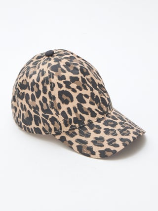 Boné com motivo leopardo