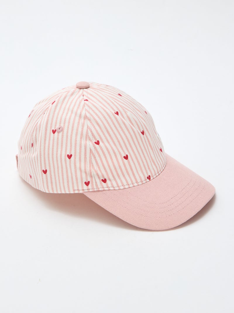 Boné com padrão ajustável por velcro Rosa - Kiabi