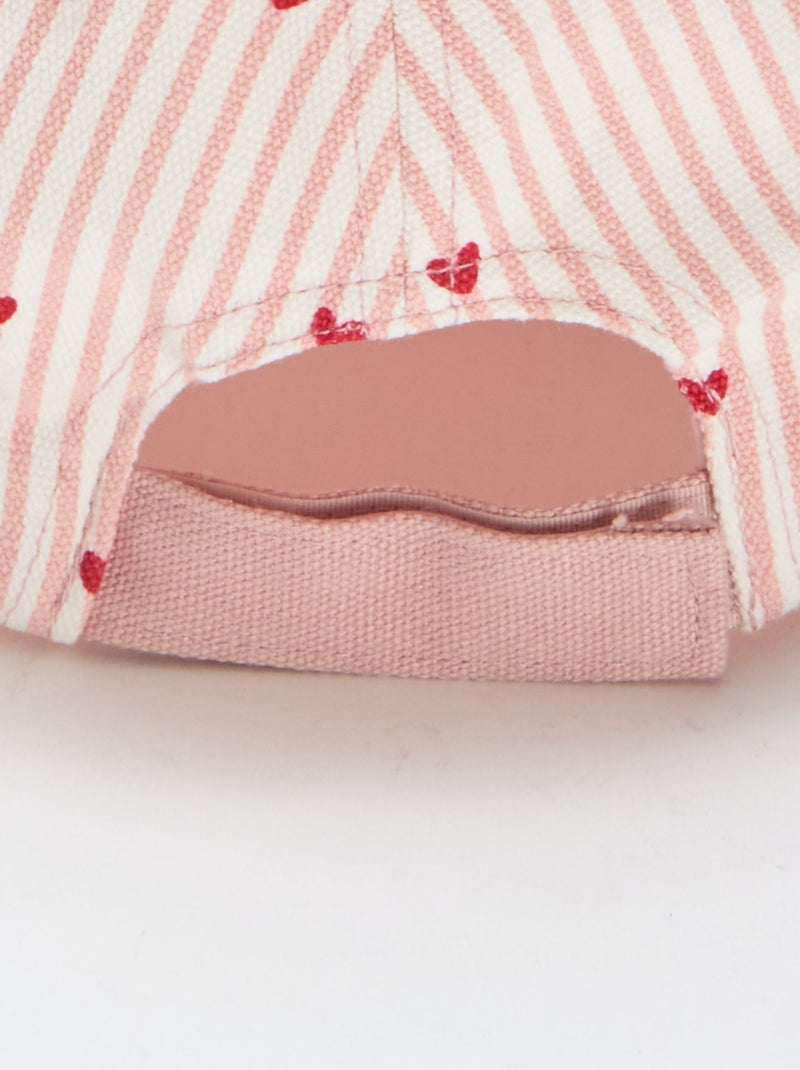 Boné com padrão ajustável por velcro Rosa - Kiabi