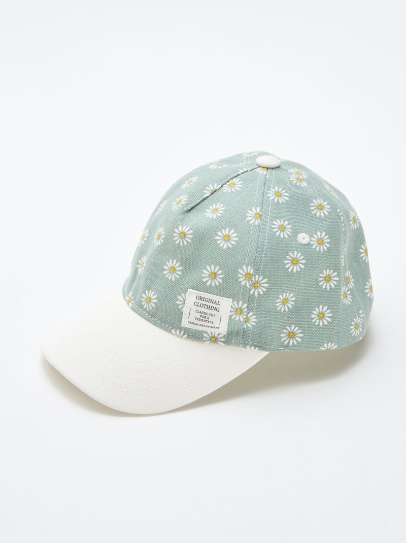 Boné com padrão ajustável por velcro Verde - Kiabi