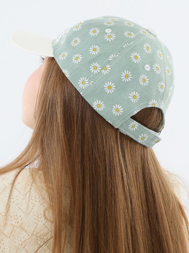 Boné com padrão ajustável por velcro Verde - Kiabi