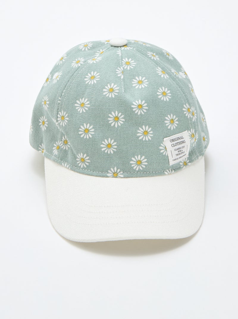 Boné com padrão ajustável por velcro Verde - Kiabi