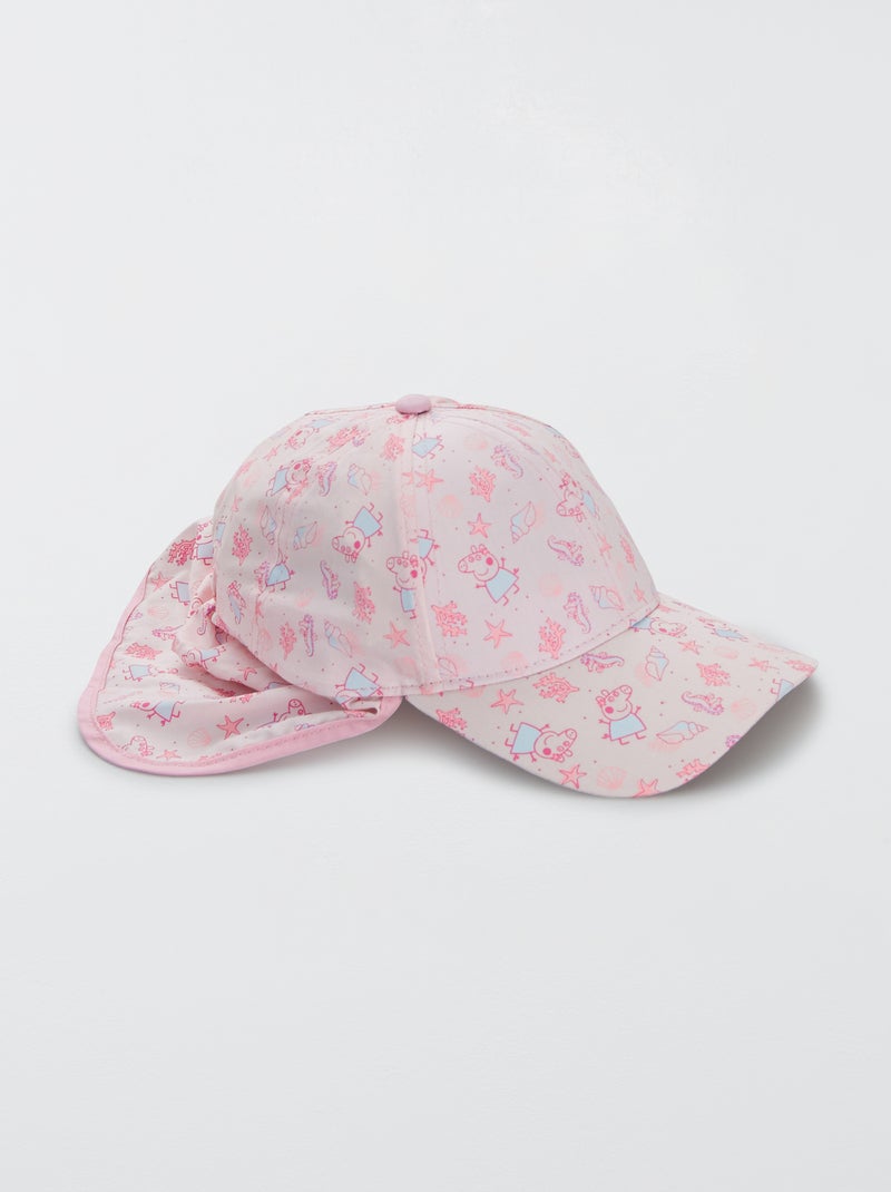 Boné com proteção de pescoço 'Porquinha Peppa' Rosa - Kiabi