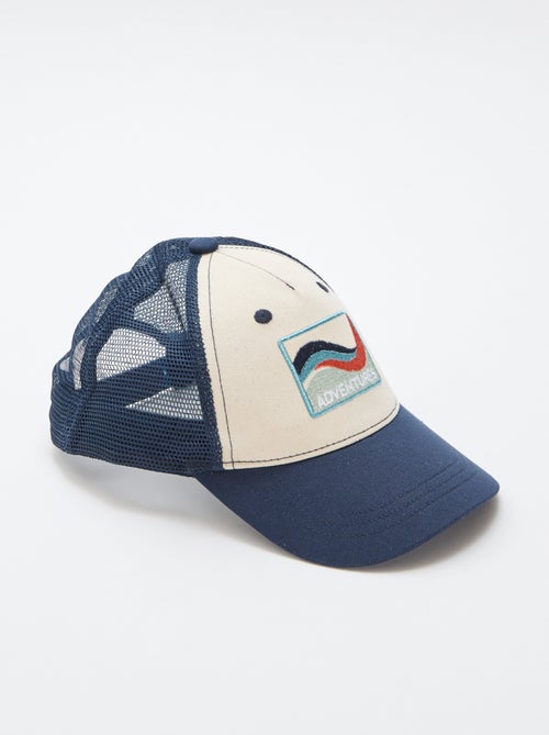 Boné com rede e bordado à frente - Kiabi