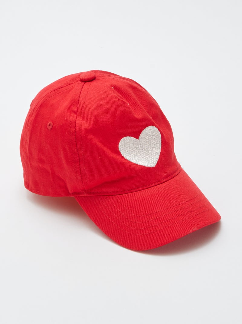 Boné 'coração' VERMELHO - Kiabi