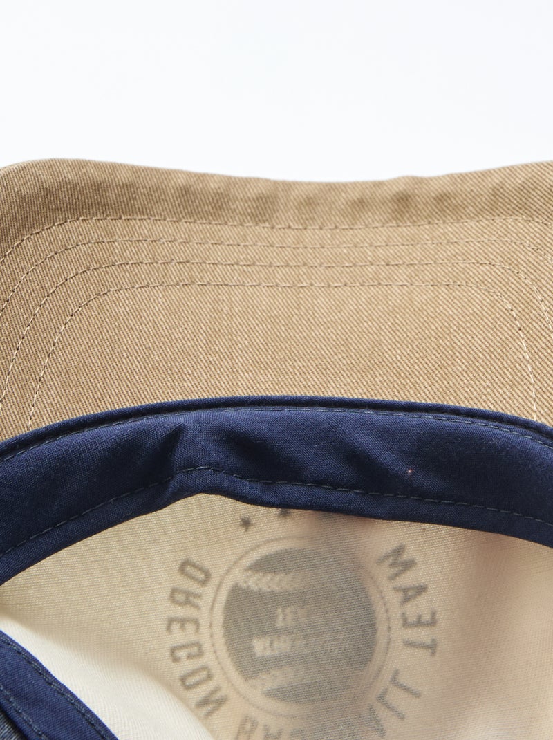 Boné de baseball tricolor Azul - Kiabi