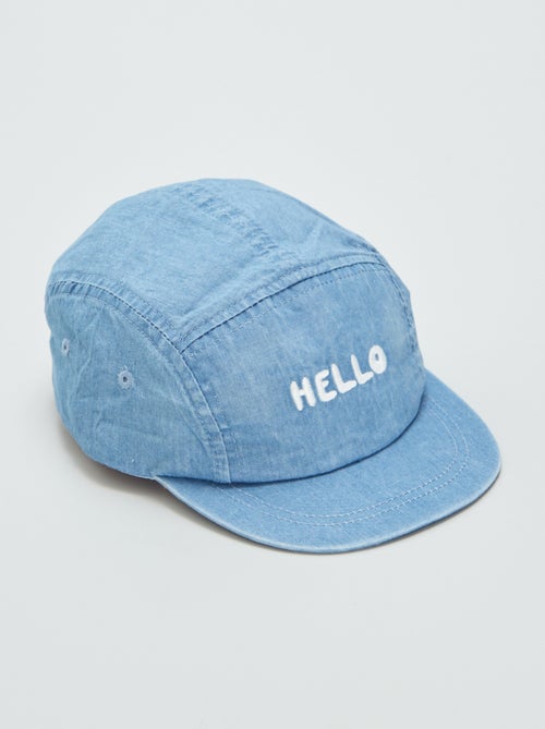 Boné de ganga com estampado 'Hello' - Kiabi