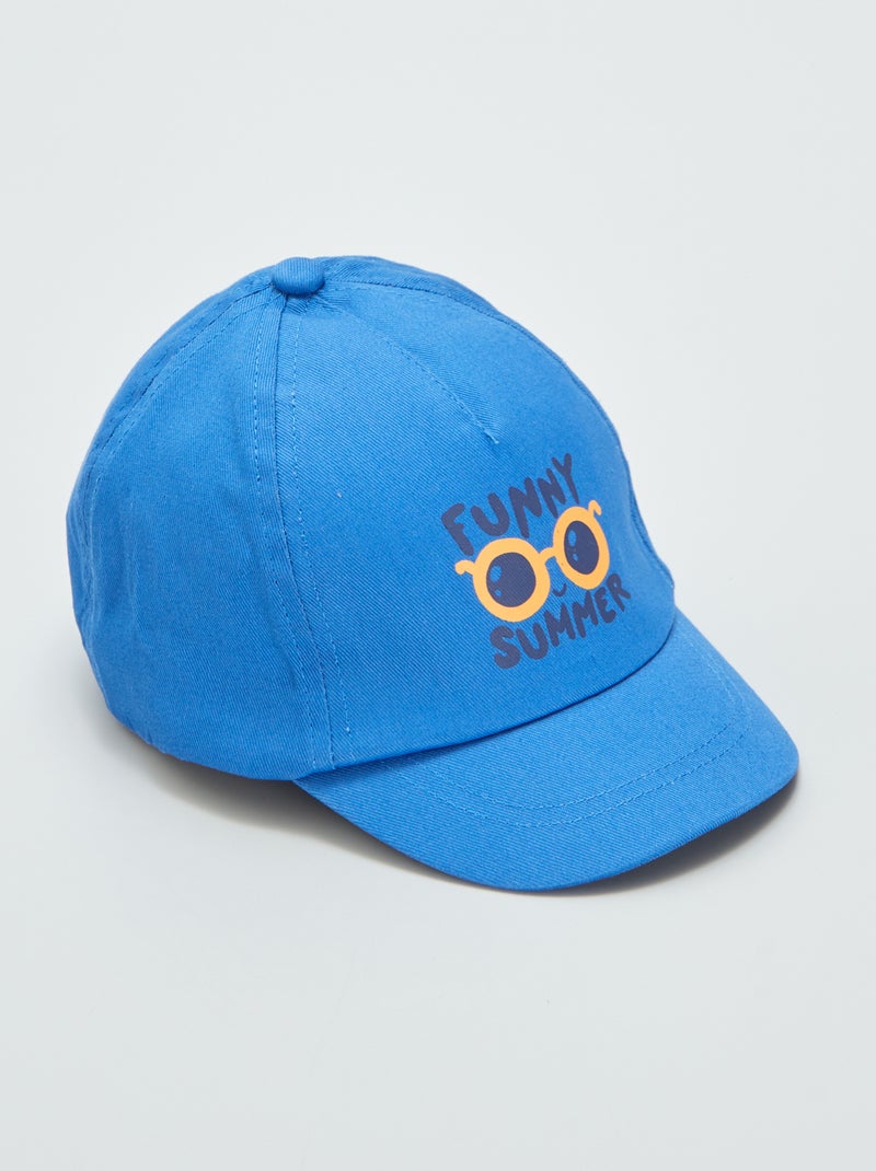 Boné de lona estampado AZUL - Kiabi