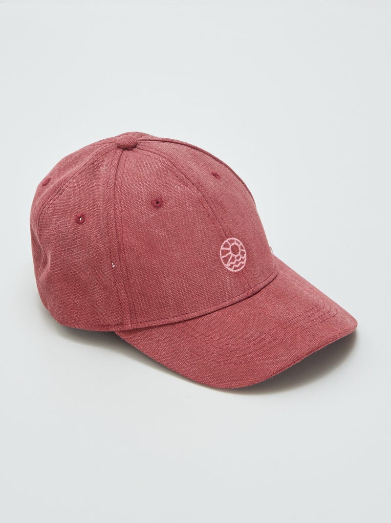 Boné de lona VERMELHO - Kiabi