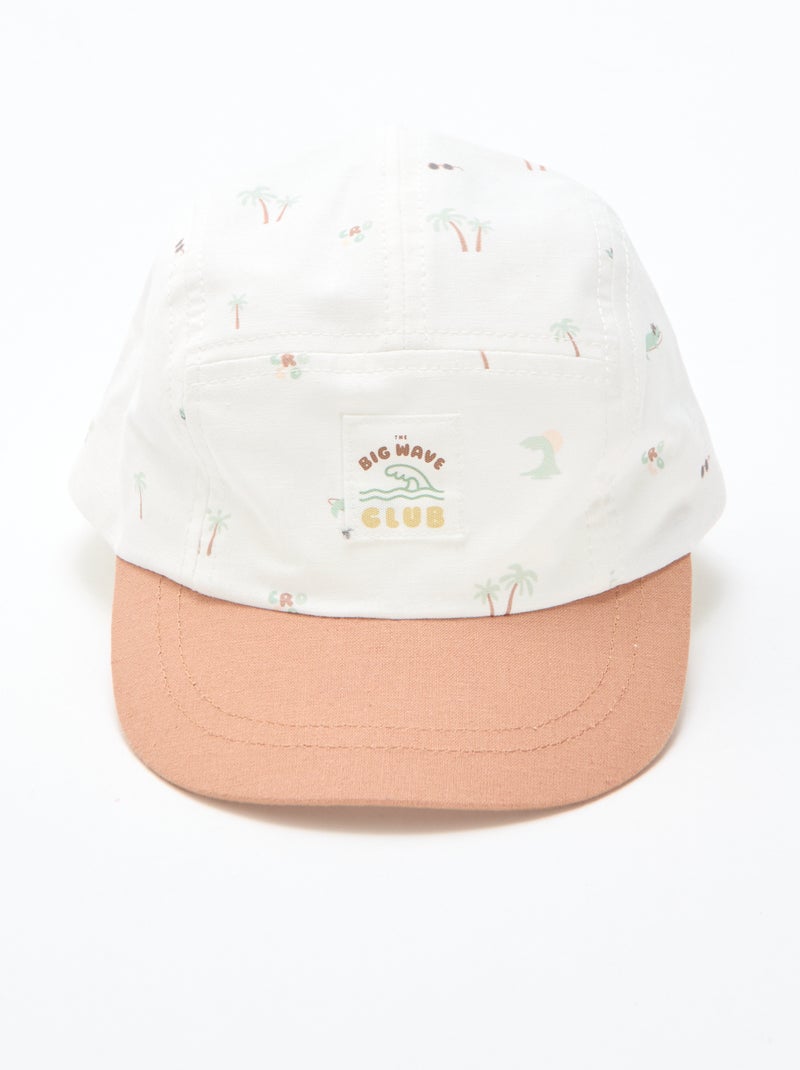 Boné de tecido estampado Bege - Kiabi