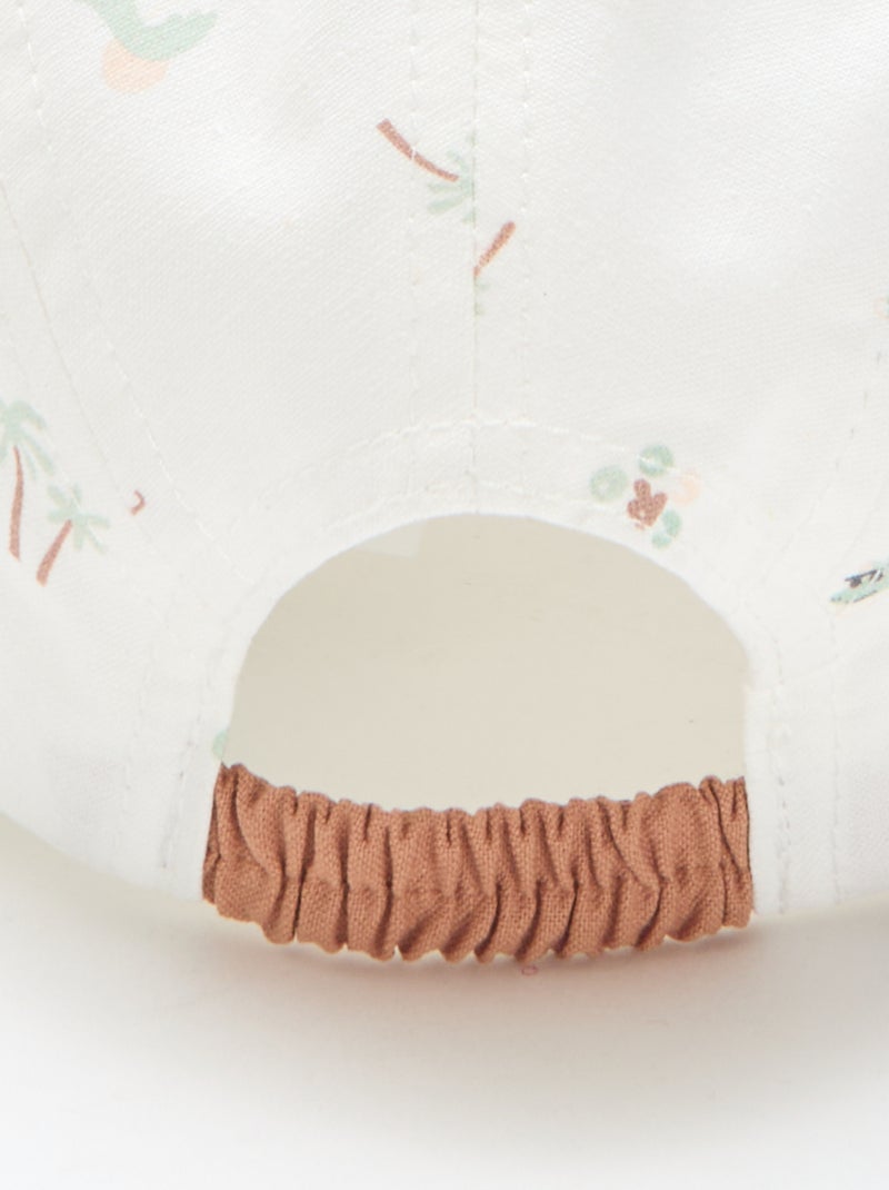Boné de tecido estampado Bege - Kiabi