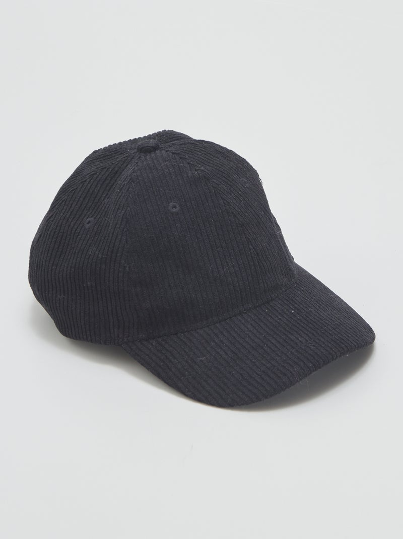 Boné de veludo regulável PRETO - Kiabi