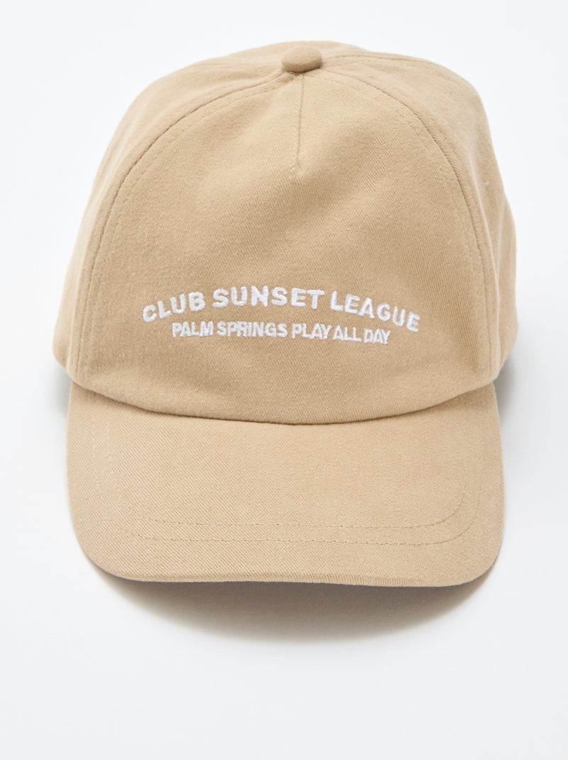 Boné em algodão Bege - Kiabi