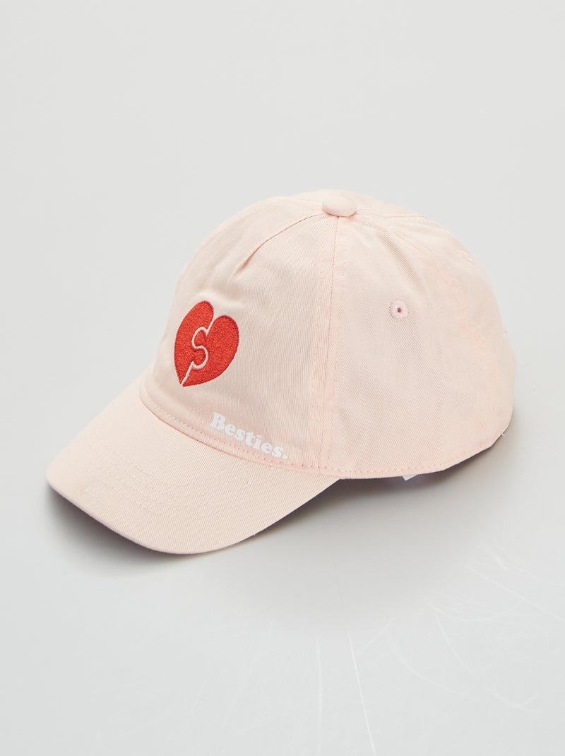 Boné em lona com estampado à frente ROSA - Kiabi