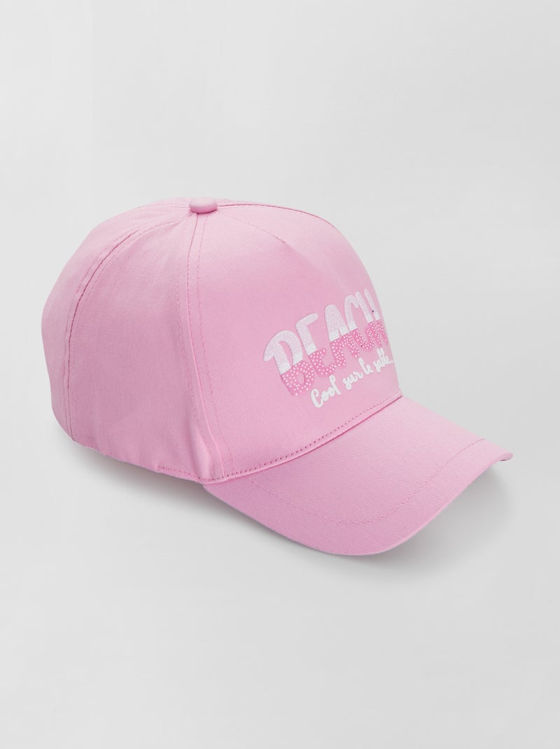 Boné em lona cor-de-rosa Rosa - Kiabi