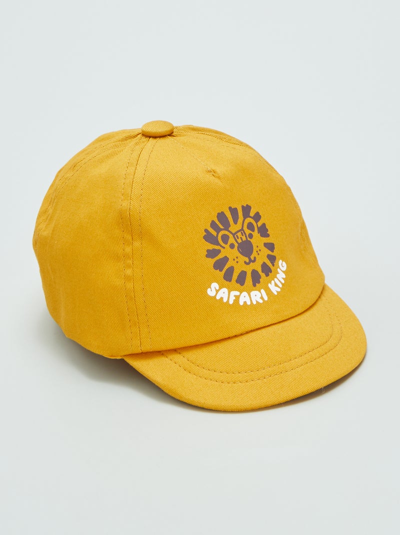 Boné em sarja estampado 'leão' AMARELO - Kiabi