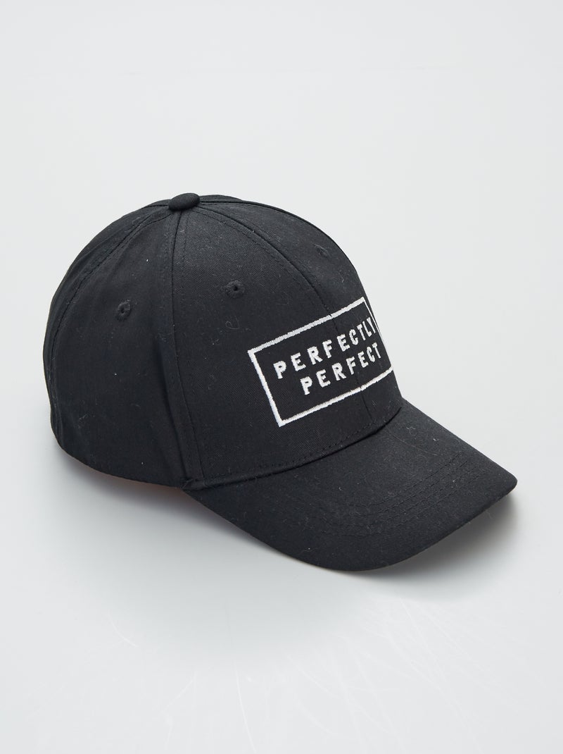 Boné estampado 'Perfectly Perfect' PRETO - Kiabi
