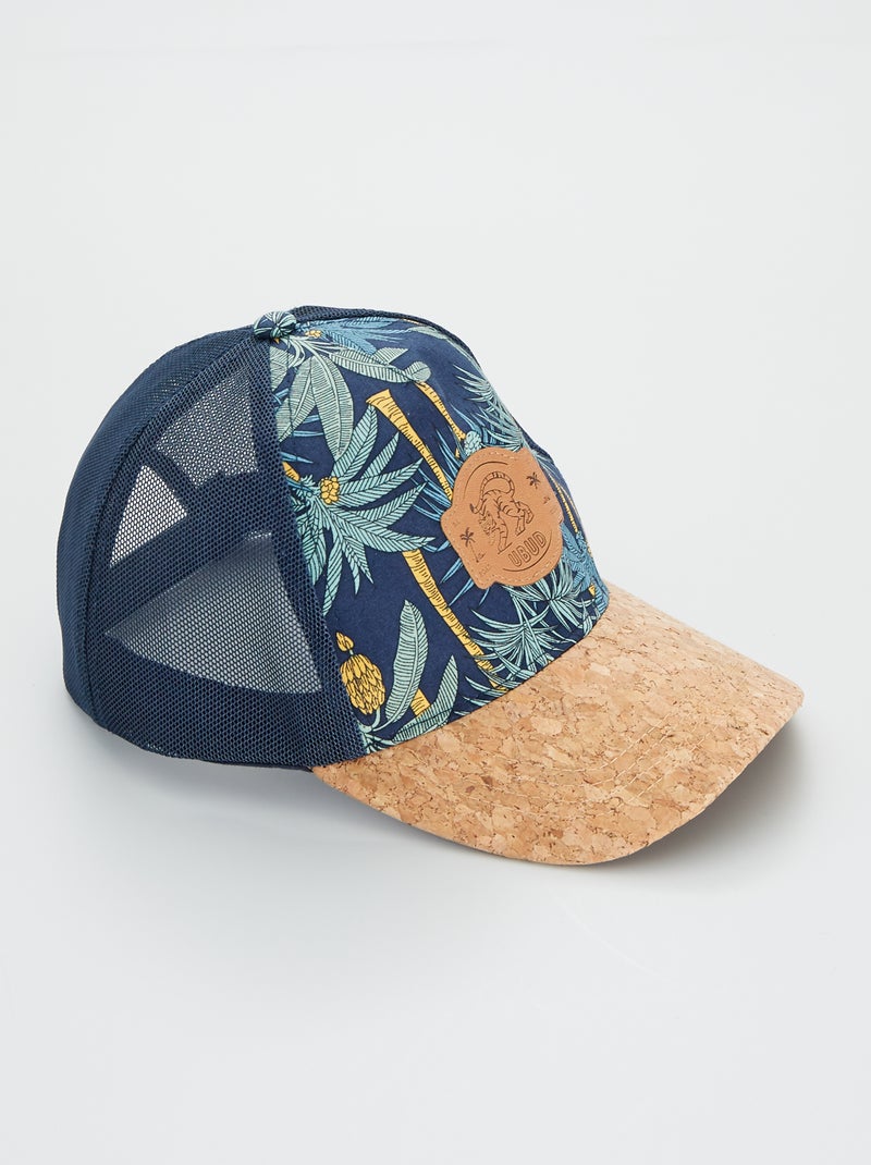 Boné estilo tropical com pala de cortiça Azul - Kiabi