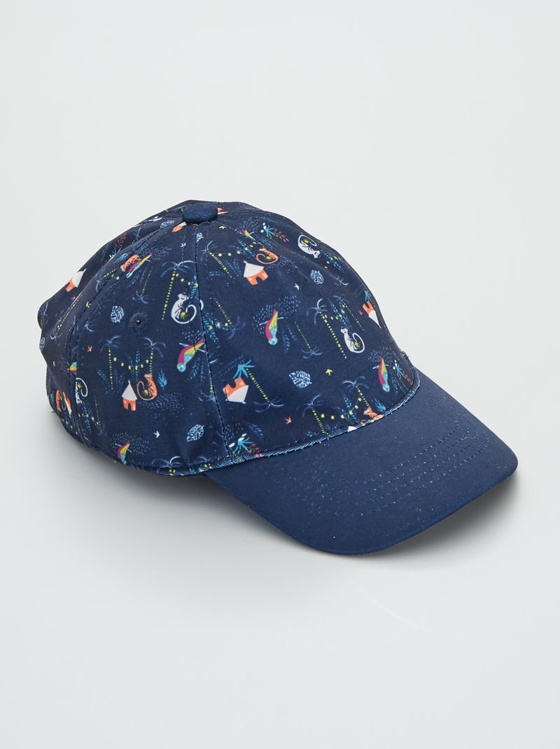 Boné flexível estampado Azul Preto - Kiabi