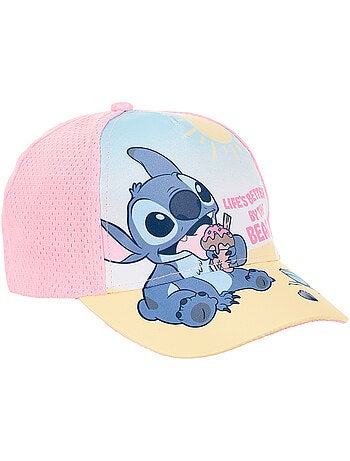 Boné lilo & stitch rosa menina | licença oficial