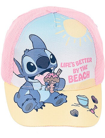 Boné lilo & stitch rosa menina | licença oficial