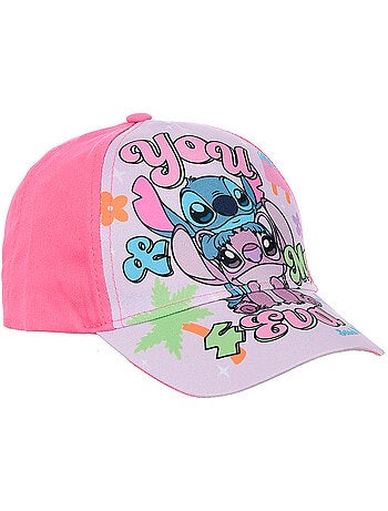 Boné lilo & stitch rosa menina | licença oficial