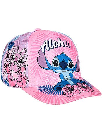 Boné lilo & stitch rosa menina | licença oficial