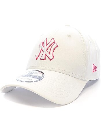 Boné New Era Outline Branco e Rosa para Homem