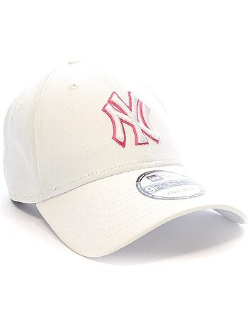 Boné New Era Outline Branco e Rosa para Homem