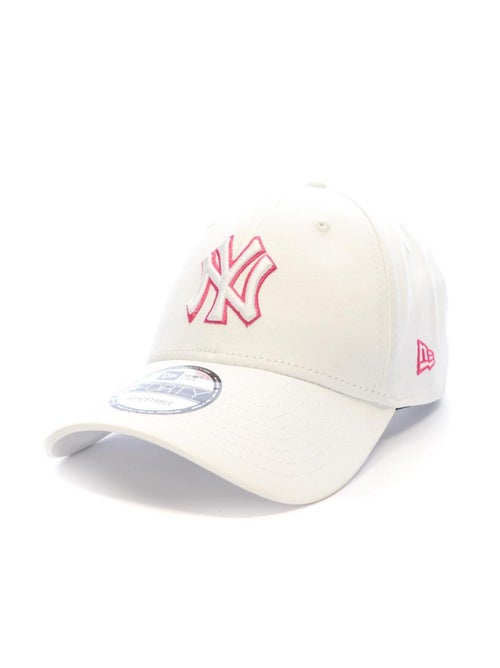 Boné New Era Outline Branco e Rosa para Homem - Kiabi