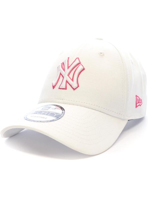 Boné New Era Outline Branco e Rosa para Homem - Kiabi