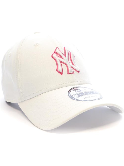 Boné New Era Outline Branco e Rosa para Homem - Kiabi